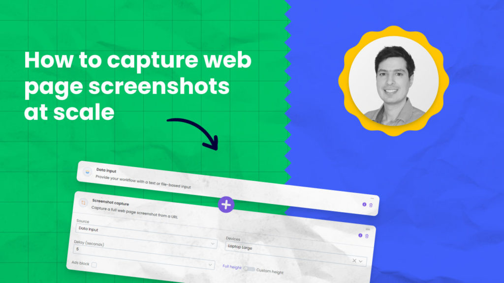 How to capture web page screenshot at scale - tutorial