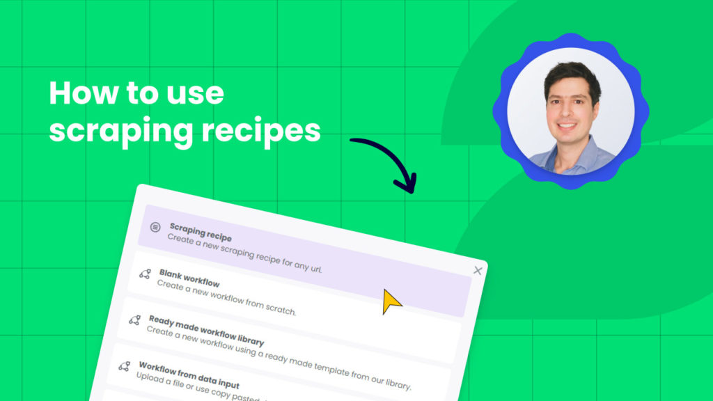 How to use scraping recipes - Tutorial