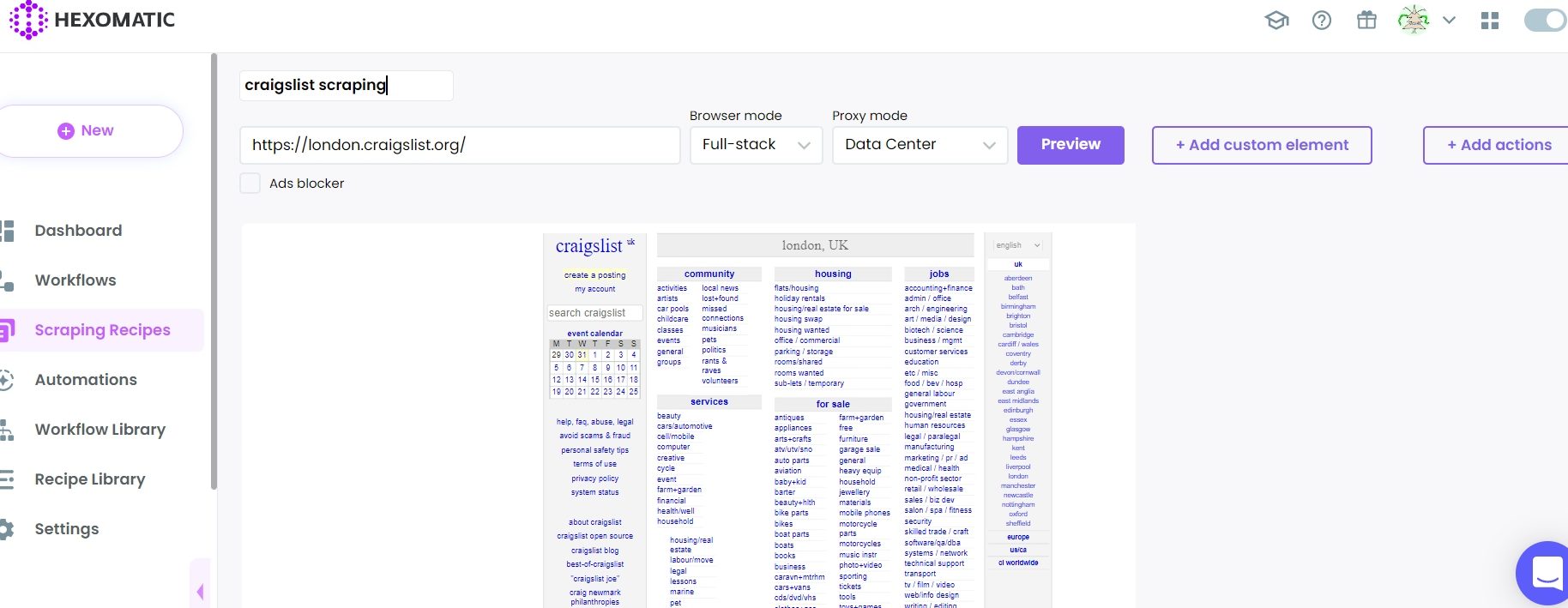 How to scrape Craigslist listings data