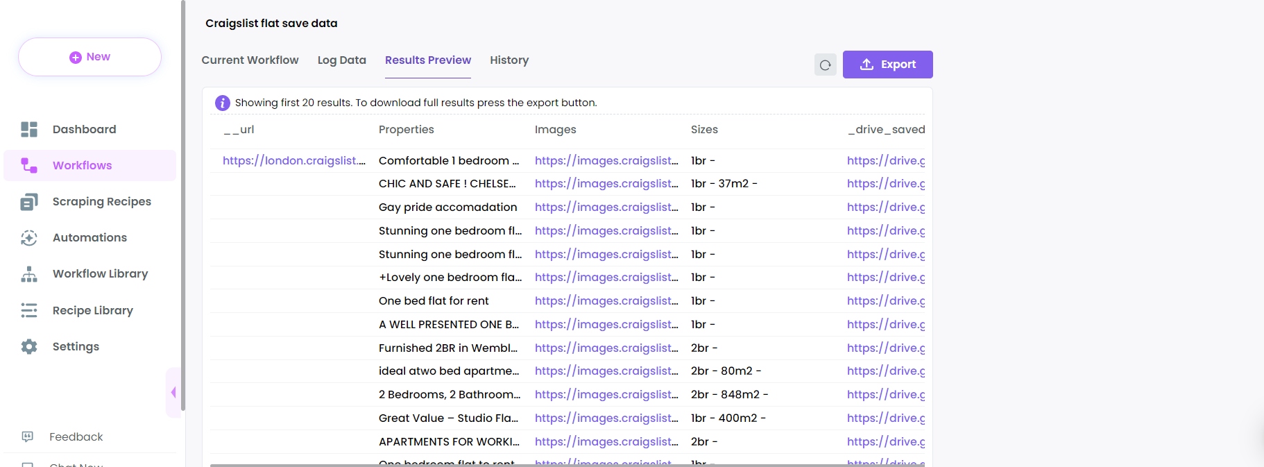 How to scrape Craigslist listings data Hexomatic