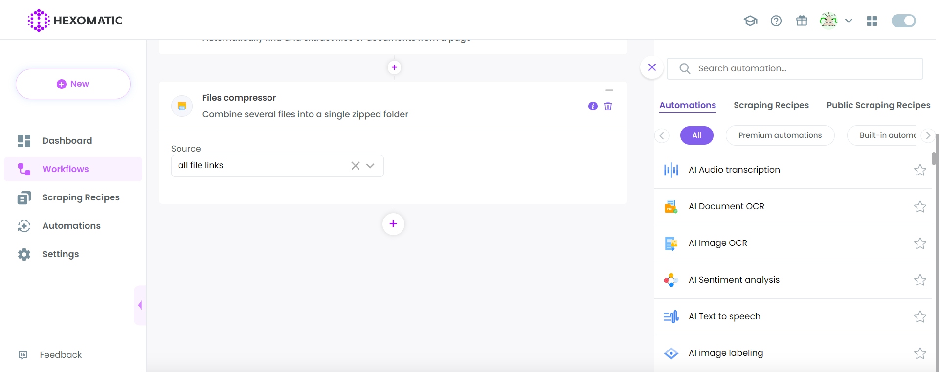 How to scrape and download PDF files Hexomatic