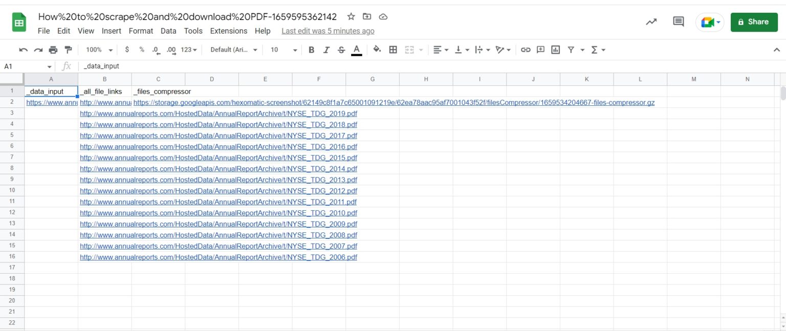 How to scrape and download PDF files | Hexomatic