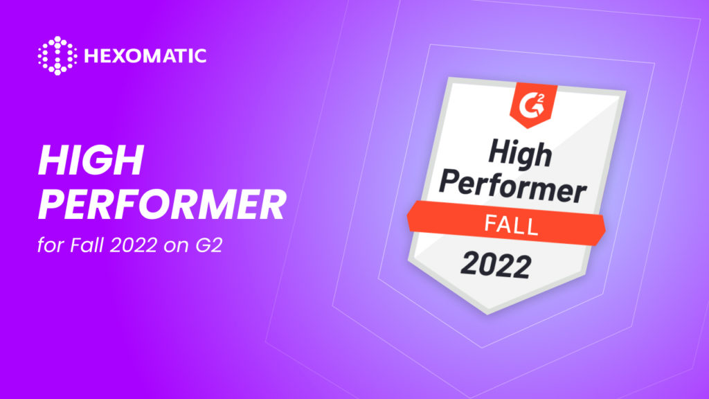 Hexomatic Fall High Performer on G2