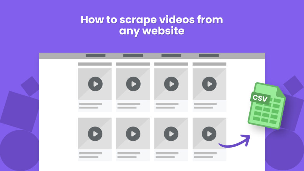 How to scrape videos from any website