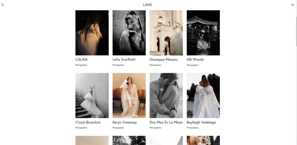 Wedding photographer directory pages
