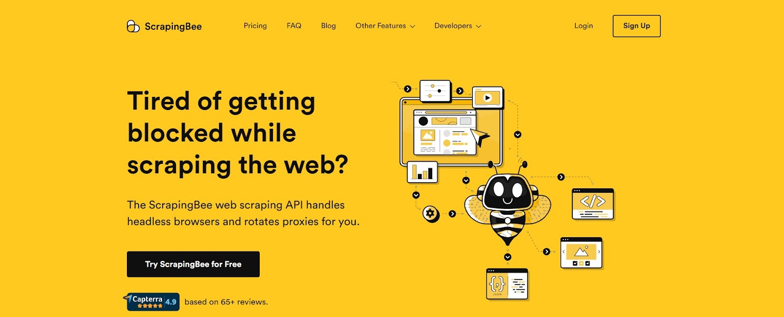 ScrapingBee- web scraping API