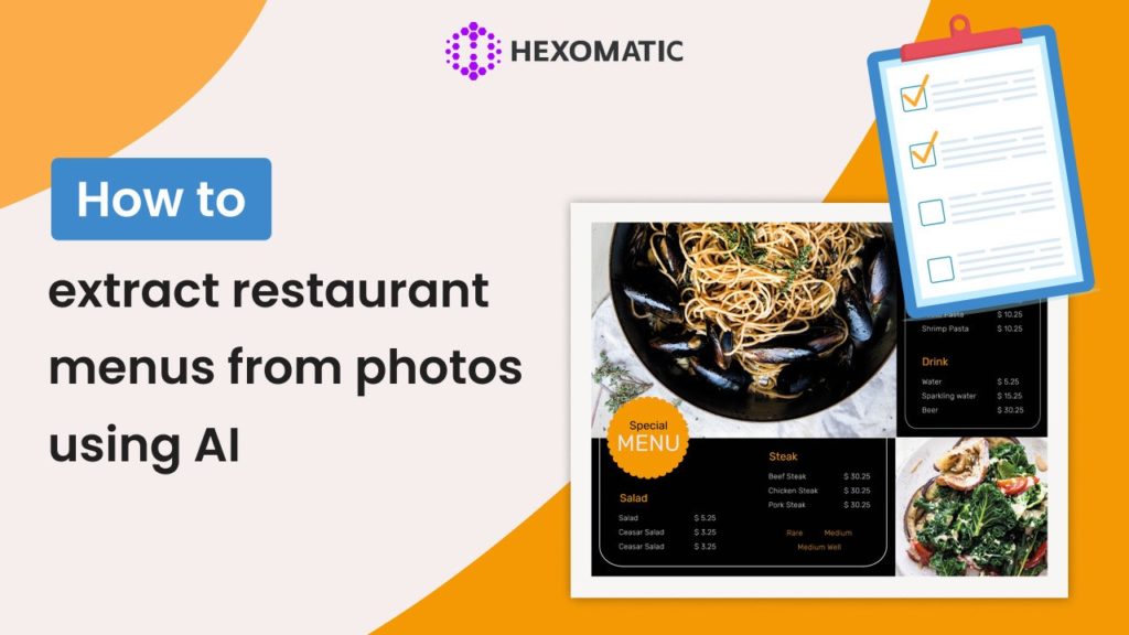 How to extract restaurant menus from photos using AI