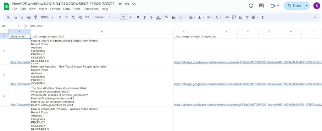 How to scrape text and images from any page | Hexomatic